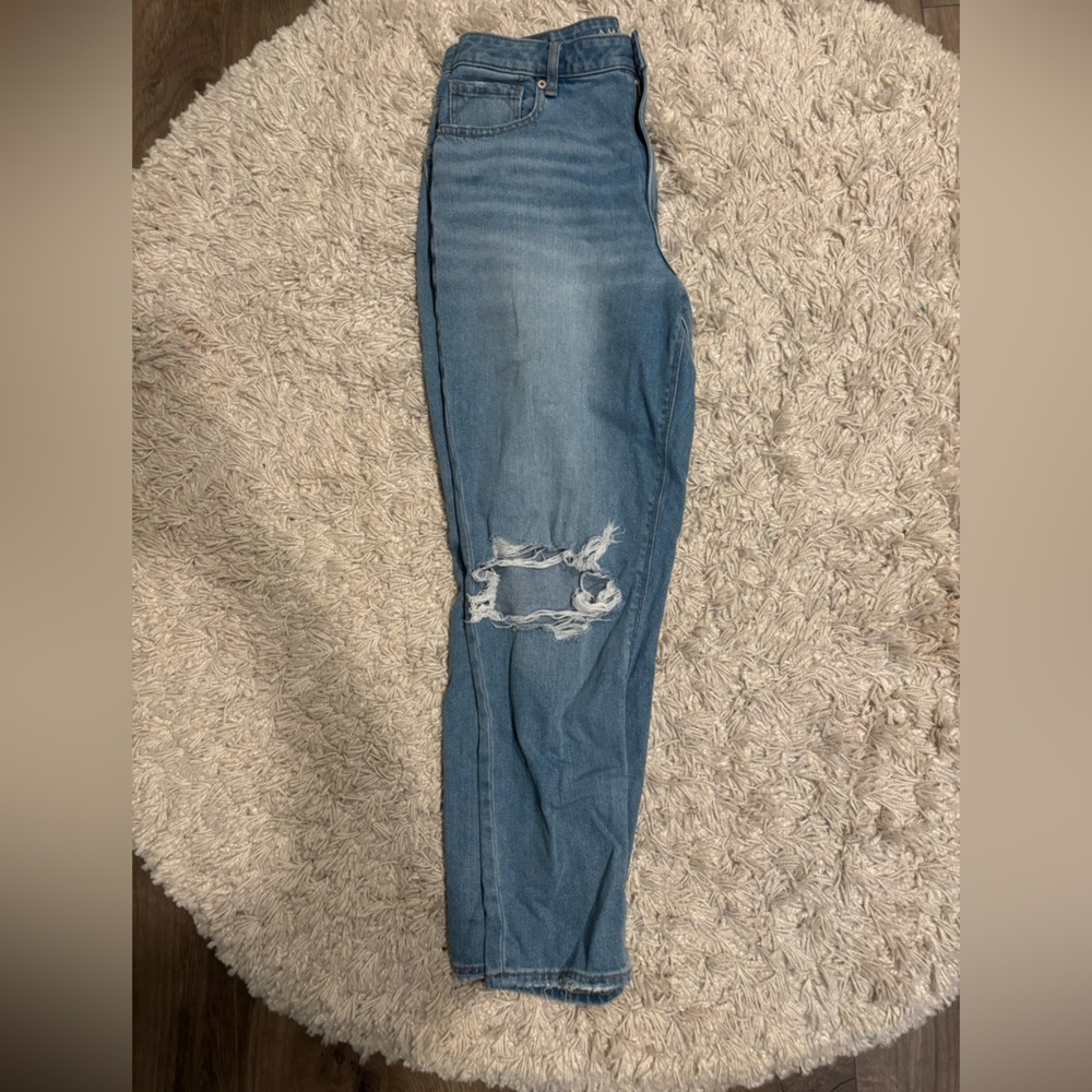 Distressed Blue Jeans